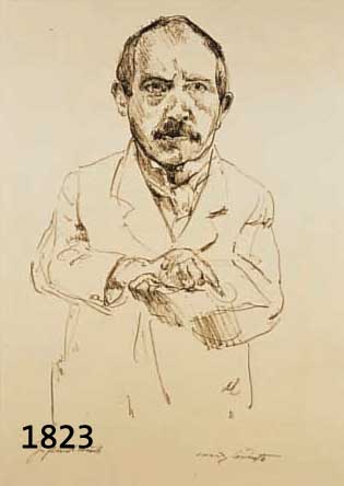 CORINTH, LOVIS, 1858-1925, SELBSTBILDNIS, LITHOGRAPHIE VON 1916, HANDSIGNIERT UND BEZ.: ZUSTANDSDRUCK, SEHR SELTEN, DA NUR 5 EXEMPLARE GEDRUCKT ...