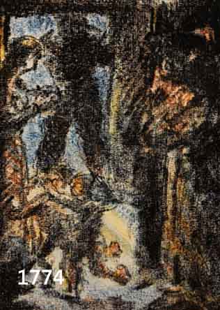 CORINTH, LOVIS, 1858-1925, JOHANNES PARRICIDA BEI TELL, VERWORFENE LITHOGRAPHIE ZU SCHILLERS WILHELM TELL, UM 1923, MIT DEM ATELIERSTEMPEL SOWIE ...