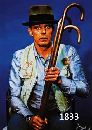 BEUYS, JOSEPH, 1921-1986, EURASIERSTAB, FARBOFFSET, HANDSIGNIERT, CA. 60 X 42 CM