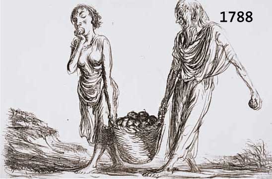 WEBER, A.PAUL, 1893-1980, DIE ÄPFEL DES EREMITEN, LITHOGRAPHIE VON 1950, CA. 34 X 47 CM, LEICHT KNITTERFLATIG, HANDSIGNIERT, WVZ DORSCH NR. 151