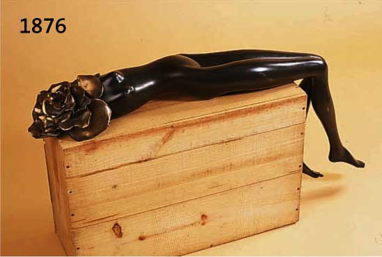 BRUNI, BRUNO, FEMME AU ROSE, BRONZEFIGUR, GEG. BEI VENTURI ARTE, SIGNIERT, NUM. 101/250, L. CA. 80 CM