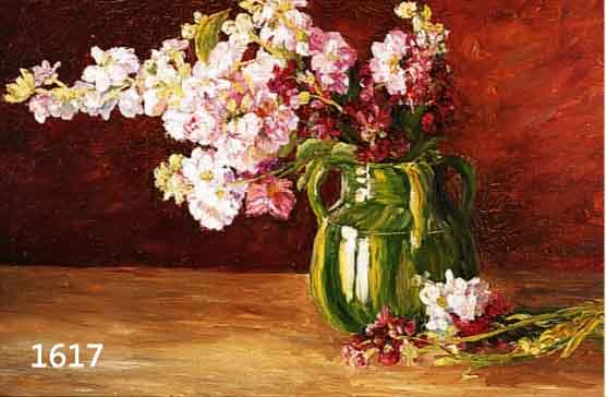FINKLER, JOHANNA STILLEBEN MIT FLIEDER, ÖL/LWD, AUF HARTFASER AUFGEZOGEN, CA. 50 X 60 CM, R.