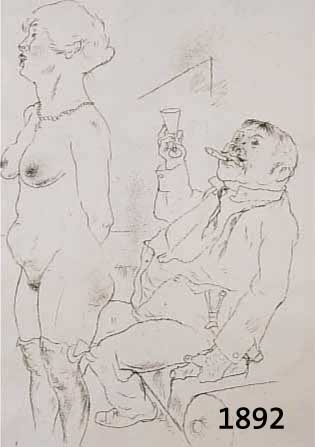 GROSZ, GEORGES, 9 LITHOGRAPHIEN AUS ECCE HOMO, MALIK VERLAG BERLIN 1923, BLATTGR. JE CA. 34 X 24 CM