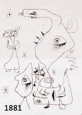 MIRO, JOAN, VIER LITHOGRAPHIEN AUS DEM WERKSVERZEICHNIS VON 1972, JE CA. 26 X 20 CM