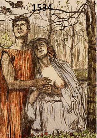 CORINTH, LOVIS, ZWEI FARBLITHOGRAPHIEN AUS: DAS HOHE LIED, PANPRESSE, P.CASSIRER BERLIN 1911, AUFLAGE 250 EXEMPLARE, JE CA. 28 X 23 CM