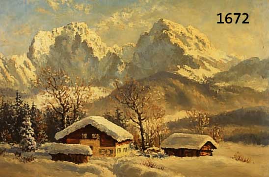 KRAUS, HANS OTTO, ÖL/LWD., ALPINE WINTERLANDSCHAFT, SIGNIERT, 50 X 65 CM