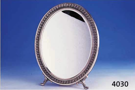 SPIEGEL, ITALIEN 60/70ER JAHRE, 800ER SILBER, CA. 29 X 23 CM, RS. MIT STANDBEIN