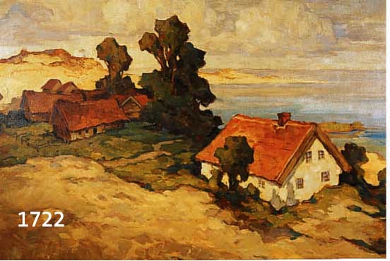 KNAUF, CARL, DEUTSCHER MALER, 1. HÄLFTE 20. JH., LANDSCHAFT NIDDEN IM KURISCHEN HAFF, ÖL/LWD, KLEINE REST. STELLE, RE. U. SIGNIERT, CA. 60 X 80 ...