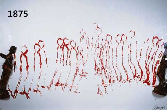 ARMAN (ARMAND FERNANDEZ), GEB. 1928, OBJEKTKASTEN MIT GETEILTEM BRONZEENGEL, HANDSIGN., NUM. 64/90, CA. 76 X 109 X 10 CM
