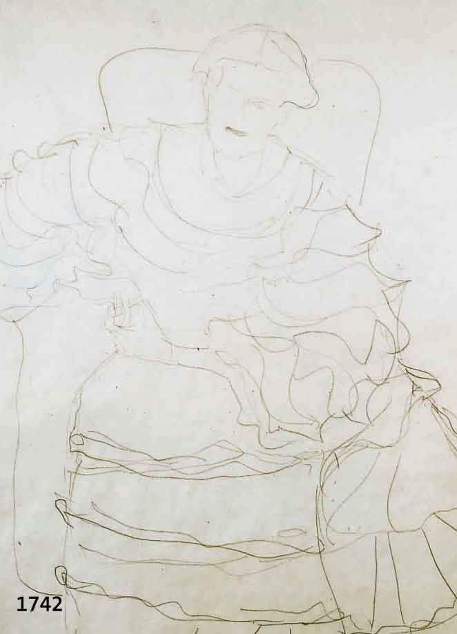 KLIMT, GUSTAV, 1862-1918, PORTRÄT DER MAGDA MAUTNER VON MARKHOF, BLEISTIFTSTUDIE ZU EINEM NICHT AUSGEFÜHRTEN ÖLBILD, BLEISTIFT AUF PAPIER, ...