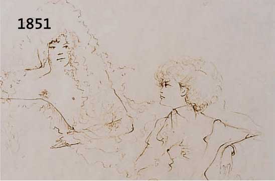 FINI, LEONOR, LESBENGESPRÄCH, RADIERUNG VON 1972, HANDSIGNIERT, CA. 27 X 30 CM, PP