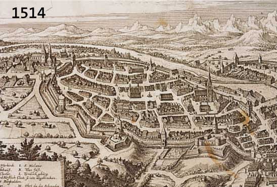 KONVOLUT VON 3 BLATT KUPFERSTICHE KEMPTEN UND UMGEBUNG, 1. KUPFERSTICH M. MERIAN GA KEMPTEN IM ALLGÄU, MAßE CA. 19X31 CM., 2. ALT- KOLOR. ...