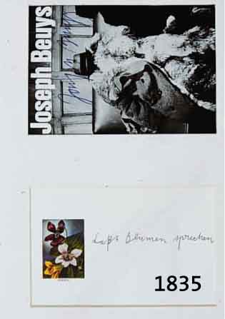 BEUYS, JOSEPH, 1921-1986, KONVOLUT AUS DREI POSTKARTENMULTIPLES, EINES HANDSIGNIERT, DAZU EINES VON S. POLKE, HANDSIGNIERT, JE CA. 14 X 11 CM, R., ...