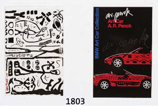 PENCK, A.R., GEB. 1939, VIER POSTKARTEN- MULTIPLES, HANDSIGNIERT, JE CA. 14 X 11 CM, R.