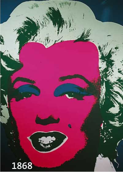 WARHOL, ANDY, 1928-1987, MARYLIN, FARBSIEBDRUCK, EDITION SUNDAY B. MORNING, RÜCKSEITIG SO GESTEMPELT, AUßERDEM MIT STEMPEL: FILL IN YOUR OWN ...