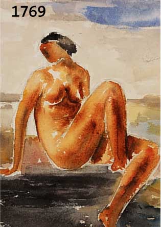 SATOR, O.Ä., IMPRESSIONIST 1. H. 20. JH., 3 AQUARELLE, WEIBLICHE AKTE, BLATTGR. 23X19CM- 31.5X22 CM