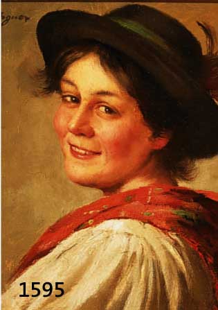 WAGNER, FRITZ, *1896 MÜNCHEN-1939, ÖL/MALKARTON, SCHÜLER VON K. ROTH U. ROB. SEITZ IN MÜNCHEN, BELIEBTER GENREMALER, DIRNDL, SIGN., 27X25 CM, ...