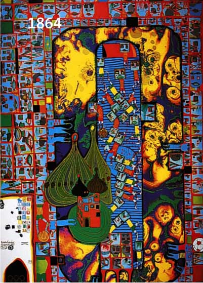 HUNDERTWASSER, FRIEDENSREICH, 1928-2000, PLAKAT, OLYMPISCHE SPIELE 1972, CA. 65 X 100CM