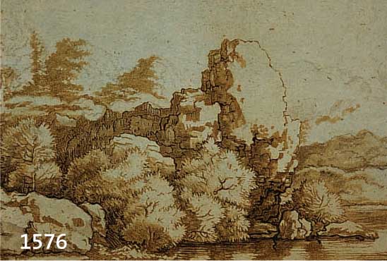 PRESTEL, MARIA, KATH., * 1747 NÜRNBERG - 1794 LONDON, AQUATINTA, LANDSCHAFT NACH EVERDINGEN, RÜCKS. ZWEI ORIG.STEMPEL DES BAY. ...