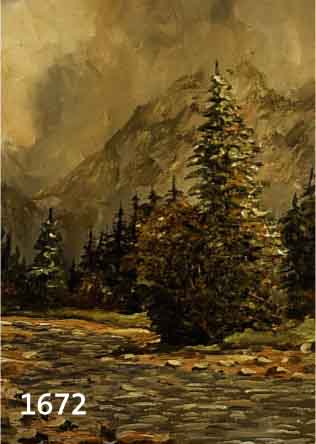 ANSCHÜTZ, G.F.M., GEB. 1917, BAUMBESTANDENER FLUßLAUF IM GEBIRGE, ÖL/LWD, RE. U. SIGN. UND BEZ.: DÜSSELDORF, CA. 60 X 50 CM, R.