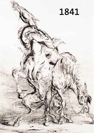 WEBER, A.PAUL, 1893-1980, AUFS ANDERE PFERD, LITHOGRAPHIE, RE. U. HANDSIGN., CA. 45 X 35 CM