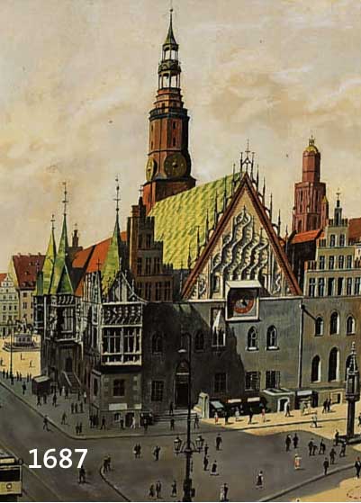 HENEL, EDWIN HERMANN, 1883 BRESLAU-1953 GARMISCH, VERMUTLICH BRESLAUER RATHAUS, ÖL/LWD, LI. U. SIGN. UND DAT. 48, CA. 40 X 30 CM, R.