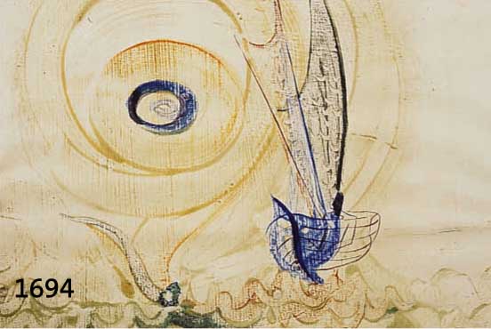 JENE, EDGAR, 1904-1984, SEGELBOOT, AQUARELL AUF PAPIER, RE. U. SIGN. UND DAT. 1938, CA. 35.5 X 50 CM, U.GL., R.