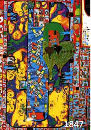 HUNDERTWASSER, FRIEDENSREICH, 1928-2000, PLAKAT ZU DEN OLYMPISCHEN SPIELEN 1972 IN MÜNCHEN, AUS EINER AUFLAGE VON 35000, CA. 100 X 60 CM, PP, ...