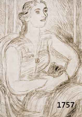 PURRMANN, HANS, 1880-1966, SITZENDE, RADIERUNG, RE. U. MIT KUGELSCHREIBER HANDSIGNIERT, CA. 27 X 21 CM