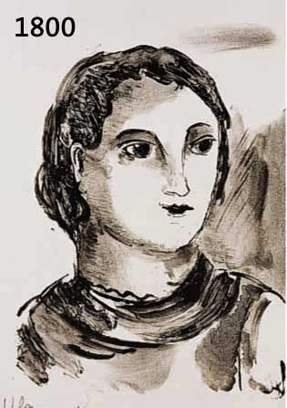 VLAMINCK, DE, MAURICE, 1876-1958, LITHOGRA- PHIE 1920, DIE DAME, HANDSIGN. WV NR. 240, CA. 18XC13 CM, PP