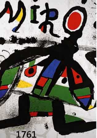 MIRO, JOAN, ZWEI FARBLITHOGRAPHIEN, BEIDE IM STEIN SIGN., CA. 34 X 47 BZW. 50 X 54 CM
