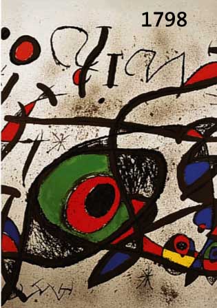 MIRO, JOAN, ZWEI FARBLITHOGRAPHIEN, BEIDE IM STEIN SIGN., CA. 56 X 72 BZW. 50 X 54 CM