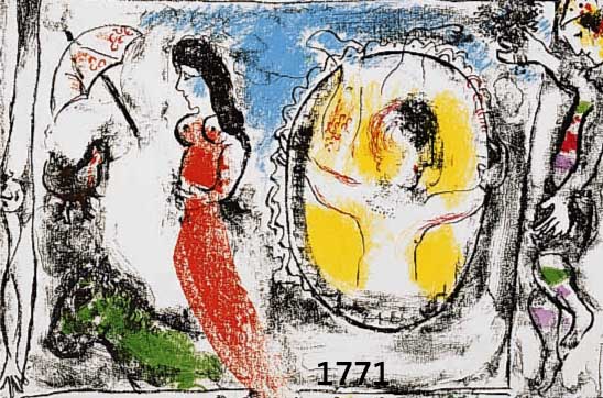 CHAGALL, MARC, FARBLITHOGRAPHIE, CA. 49 X 37 CM, PP