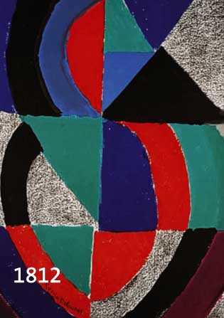 DELAUNAY, SONIA, EDITIONS LA HUMIERE, FARB- LITHOGRAPHIE, GEDRUCKT BEI MOURLOT PARIS, IM STEIN SIGNIERT, CA. 39 X 56 CM