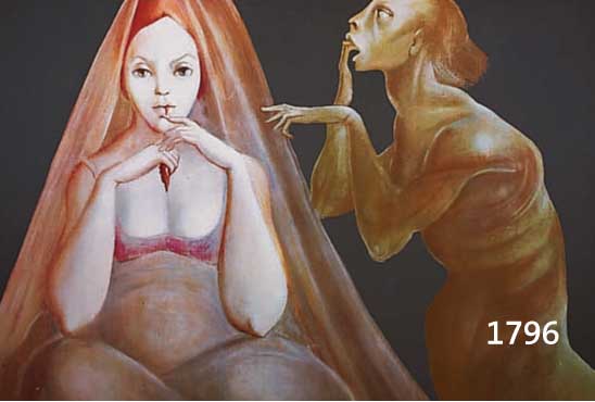 FINI, LEONOR, FARBLITHOGRAPHIE, HANDSIGN., NUM. VII/XXV, CA. 73 X 54 CM, LEICHTE KNICK- SPUREN