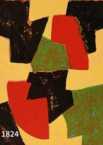 POLIAKOFF, SERGE, COMPOSITION VERTE, BEIGE, ROUGE ET BRUNE, FARBLITHOGRAPHIE AUF BÜTTEN, HANDSIGNIERT UND BEZ.: EPREUVE D'ARTISTE, 1964 CA. ...