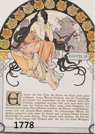 MUCHA, ALPHONSE, 1860-1939, 3 FARBLITHOGRAPHIEN, VERSO 3 FARBLITHOGRAPHIEN VON 1893, CA. 19X15 CM, PP