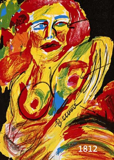 KONVOLUT AUS ZWEI FARBLITHOGRAPHIEN: TING WALASSE UND JOAN MIRO, CA. 28 X 39 CM UND 27 X 36 CM, PP