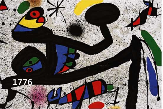 KONVOLUT AUS ZWEI FARBLITHOGRAPHIEN: GEORGES BRAQUE UND JOAN MIRO, CA. 24 X 28 CM BZW. 26 X 36 CM, PP