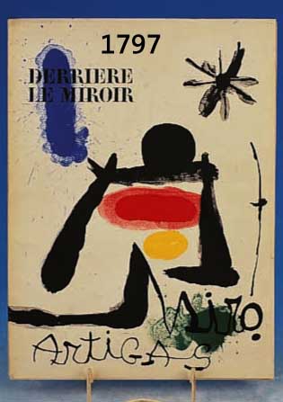 DERRIERE LE MIRROIR NR. 139-140 VON 1963, MIT VIELEN, TEILS DOPPELBLATTGROßEN FARB- LITHOGRAPHIEN VON JOAN MIRO, CA. 28 X 38 CM