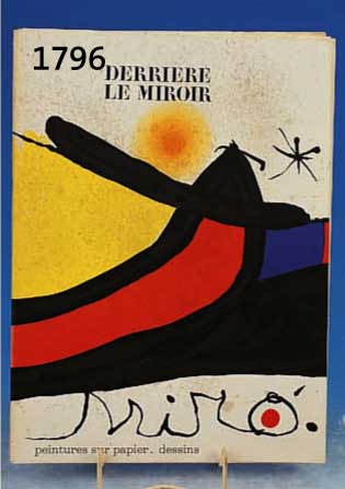 DERRIERE LE MIRROIR, HEFT 193-194 VON 1971, MIT VIELEN, TEILS DOPPELBLATTGROßEN FARBLITHO- GRAPHIEN VON JOAN MIRO, CA. 28 X 38 CM