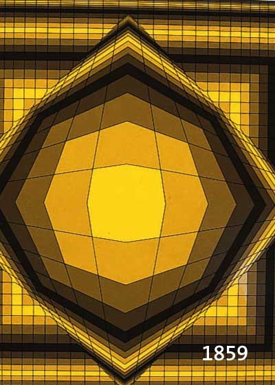 VASARELY, VIKTOR, 1908-1997, FARBSERIGRAPHIE, HANDSIGNIERT UND NUM. 243/250, CA. 28 X 28 CM