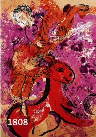 CHAGALL, MARC, 1887-1985, KUNSTREITERIN AUF ROTEM PFERD, FARBLITHOGRAPHIE, WVZ MOURLOT 191, CA. 41 X 60 CM