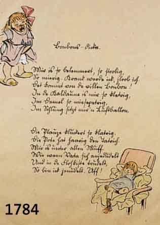 ZILLE, HEINRICH, 1858-1929, HANDKOLORIERTE LITHOGRAPHIE 1924, AUS KOMM KALINEKEN KOMM, CA. 20X27 CM