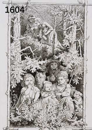RICHTER, LUDWIG, 1803-1884, 2 HOLZSCHNITTE 1869, IM STOCK MONOGRAMMIERT, FEINSLIEBCHEN U. EINS INS TÖPF- CHEN, ZWEI INS KRÖPFCHEN, CA., 22X18 ...