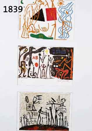 PENCK, A. R., *1939, 3 MULTIPLES, 1X HANDSIGN., CA. 38X45CM U. 38X26CM, PP, R.