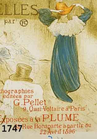 TOULOUSE-LAUTREC, HENRI DE, 1864-1901, 4 FARBLITHOGRAPHIEN AUS JULIEN, UM 1960, CA. 24X30 CM, PP