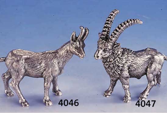 TISCHDEKORATION: GEMSE, 925ER SILBER, MASSIV, VOLLPLAST., NATURALIST.-IDEALIST. DARST., H CA. 8.5 CM, CA. 285G