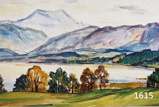 BLOEM, WOLF, 1896 DÜSSELDORF-1970 KÖLN, AQUARELL, HERBST AM TEGERNSEE, STUDIERTE AN DER DÜSSELDORFER AKADEMIE, IN DER SCHWEIZ U. IN MÜNCHEN, ...