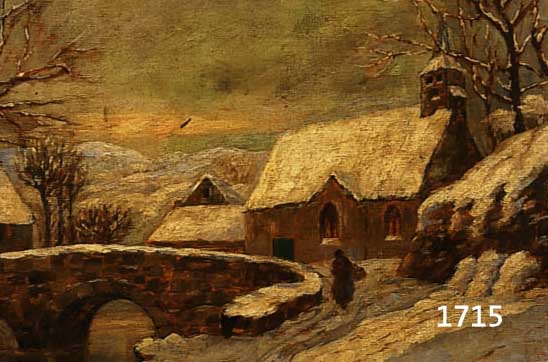 GIETMANN, J., ANFANG 20. JH., ÖL/LWD., BÄUERIN BEI DER HEIMKEHR IN WINTERLICHES DORF, SIGN., 41X56 CM, R.